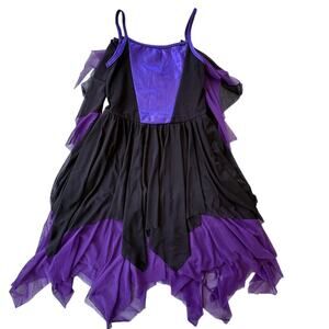 Placard Originals Black & Purple Dress with Removeable Wings EUC 10